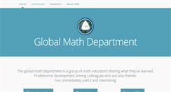 Desktop Screenshot of globalmathdepartment.org