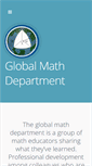 Mobile Screenshot of globalmathdepartment.org